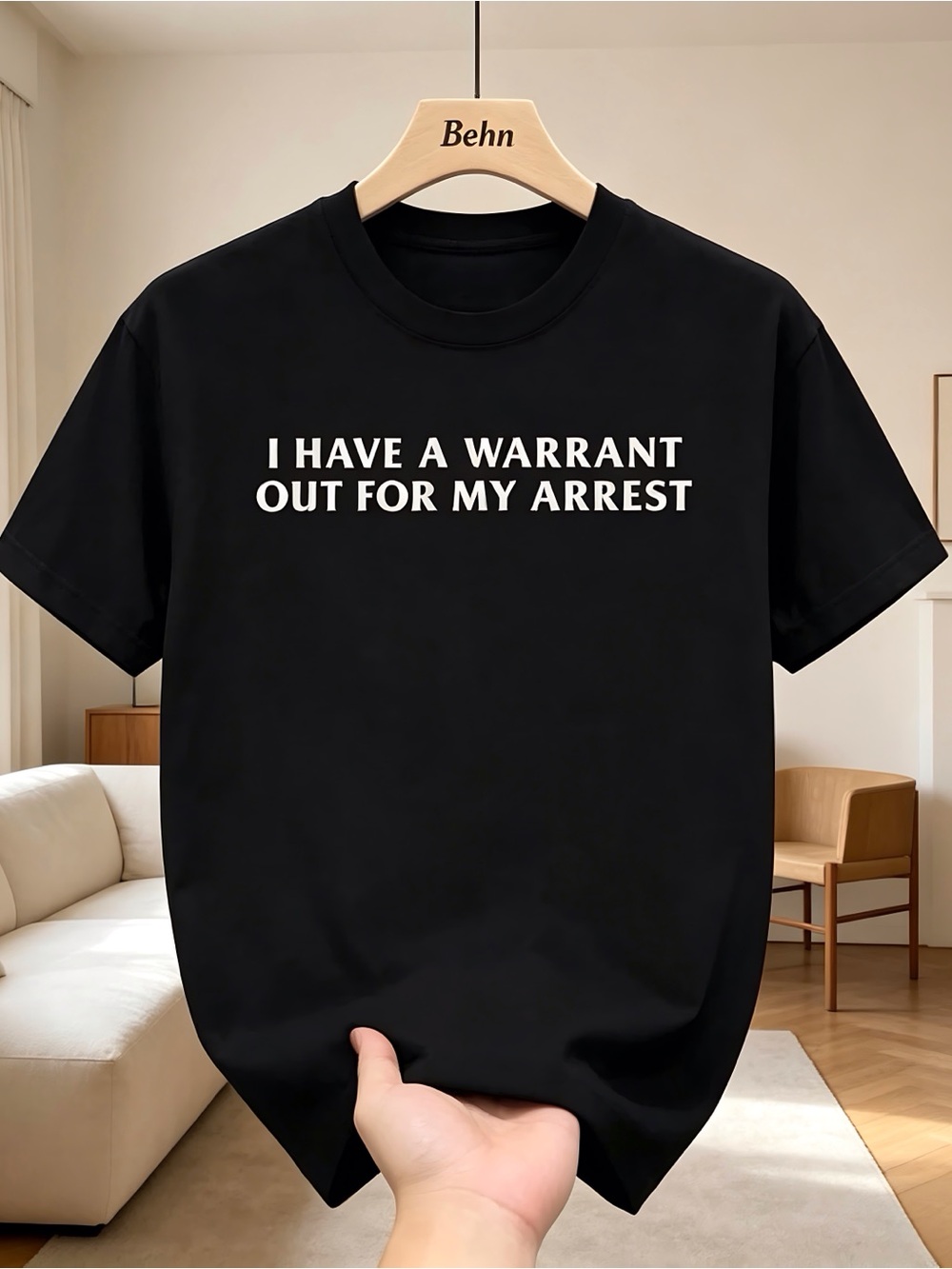 I Have A Warrant Out For My Arrest Funny Meme Graphic T-Shirt
